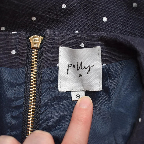 Princess Polly Polka Dot Romper Sz 8 Wide Leg Ankle Jumpsuit Gaucho Minimalist - Picture 8 of 16